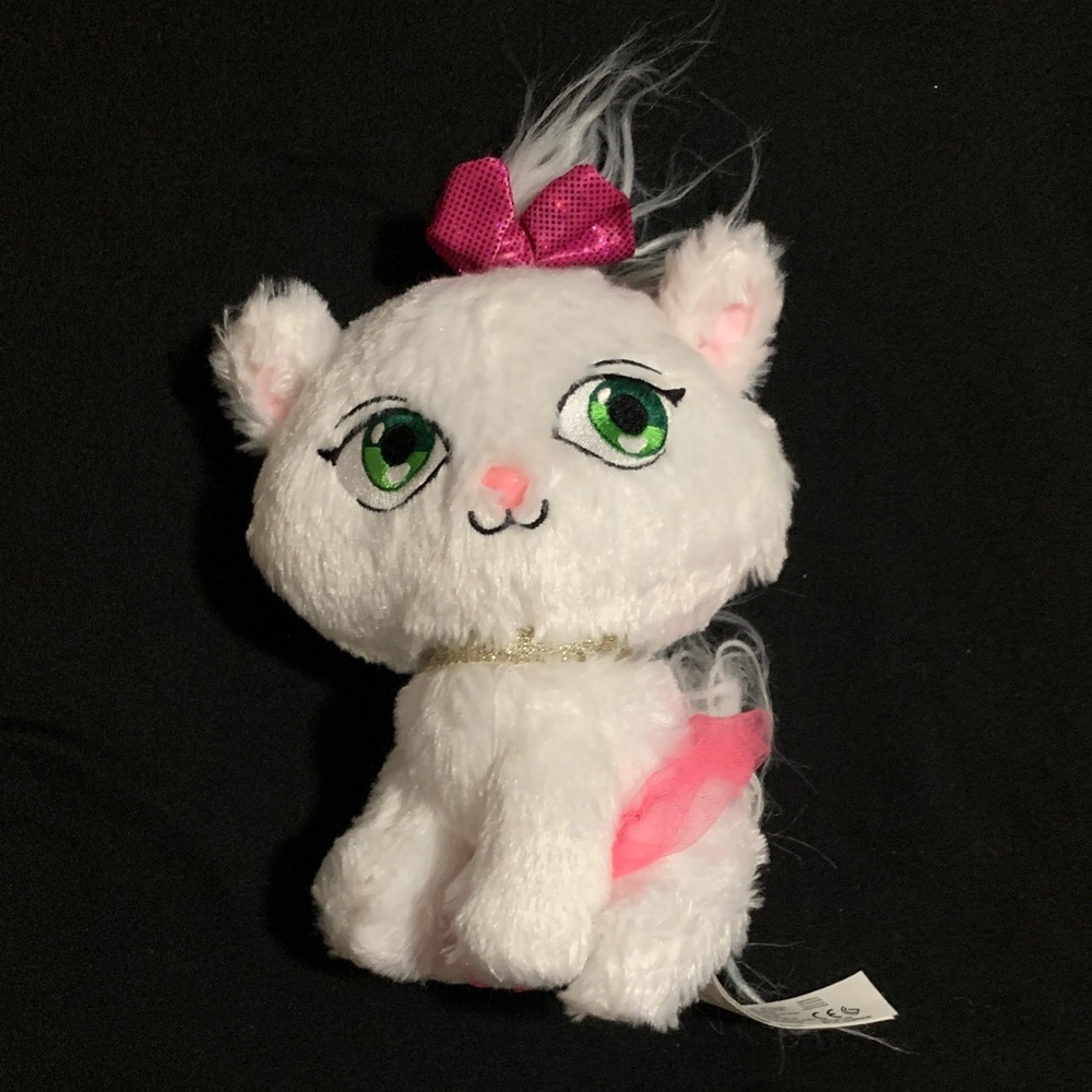 Kidz Delight White Princess Cat Plush Pink TuTu 8"